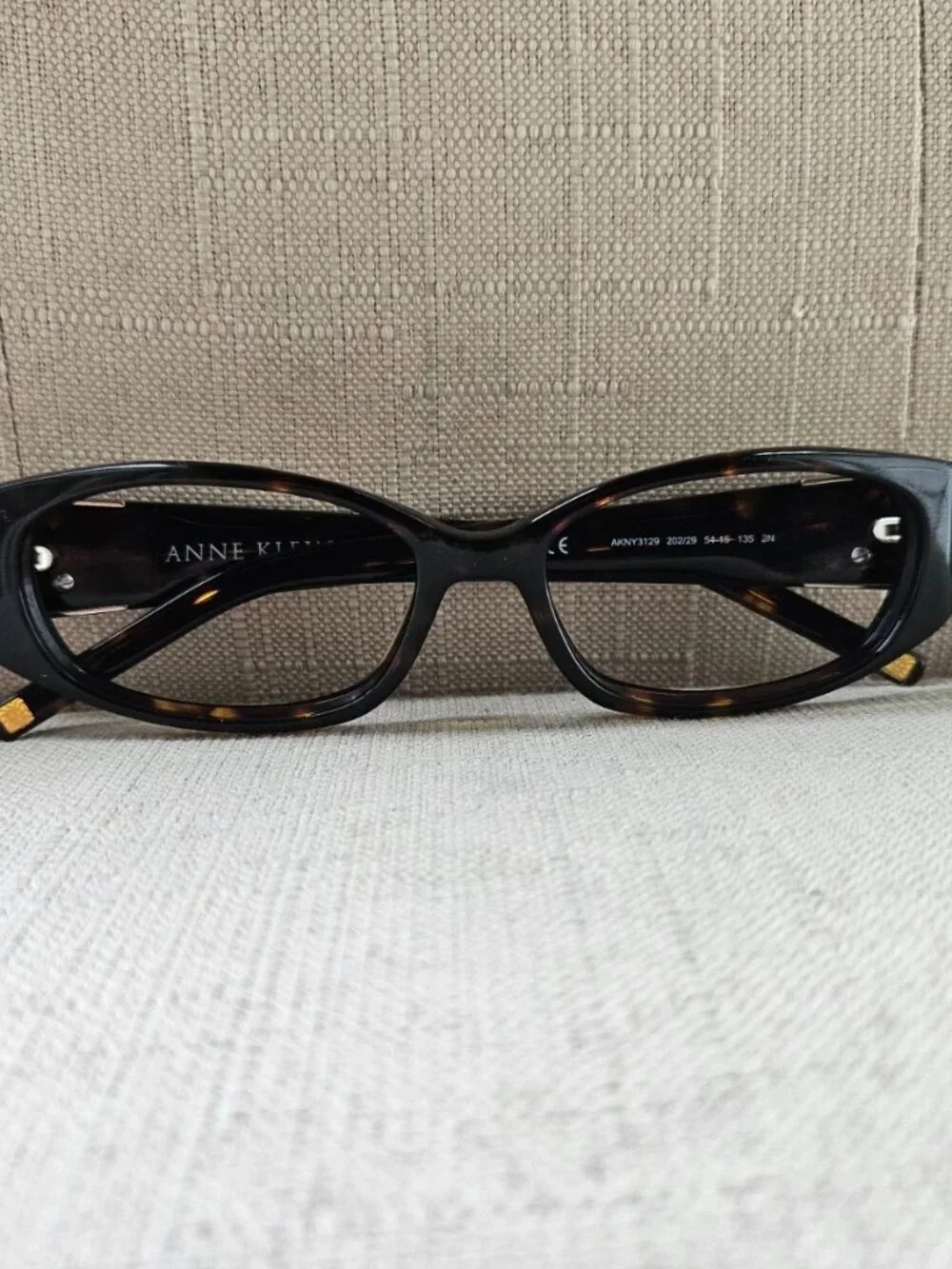 Vintage Anne Klein Women Eyeglasses Frame AKNY3129 Eyewear Dark Brown Tortoise